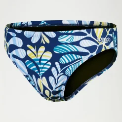 Slip de bain Homme Escape 5 cm bleu/blanc