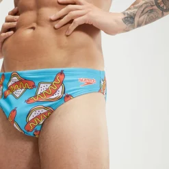 Slip de bain Homme Escape 5 cm bleu