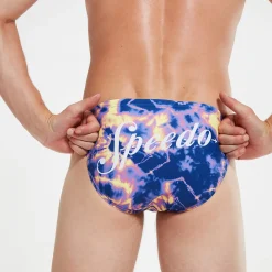Slip de bain Homme Escape 5 cm bleu/lilas