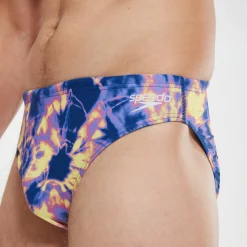 Slip de bain Homme Escape 5 cm bleu/lilas