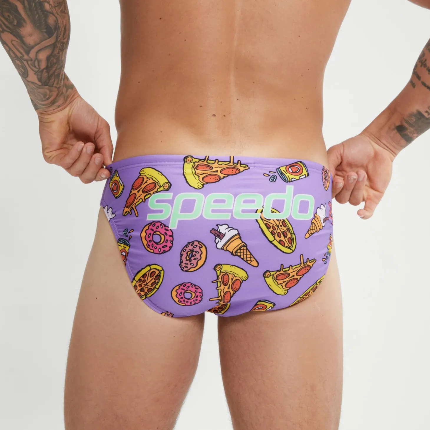 Slip de bain Homme Escape 5 cm violet