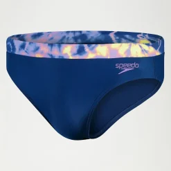 Slip de bain Homme Logo 7 cm bleu/lilas