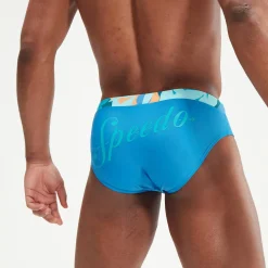 Slip de bain Homme Logo 7 cm bleu
