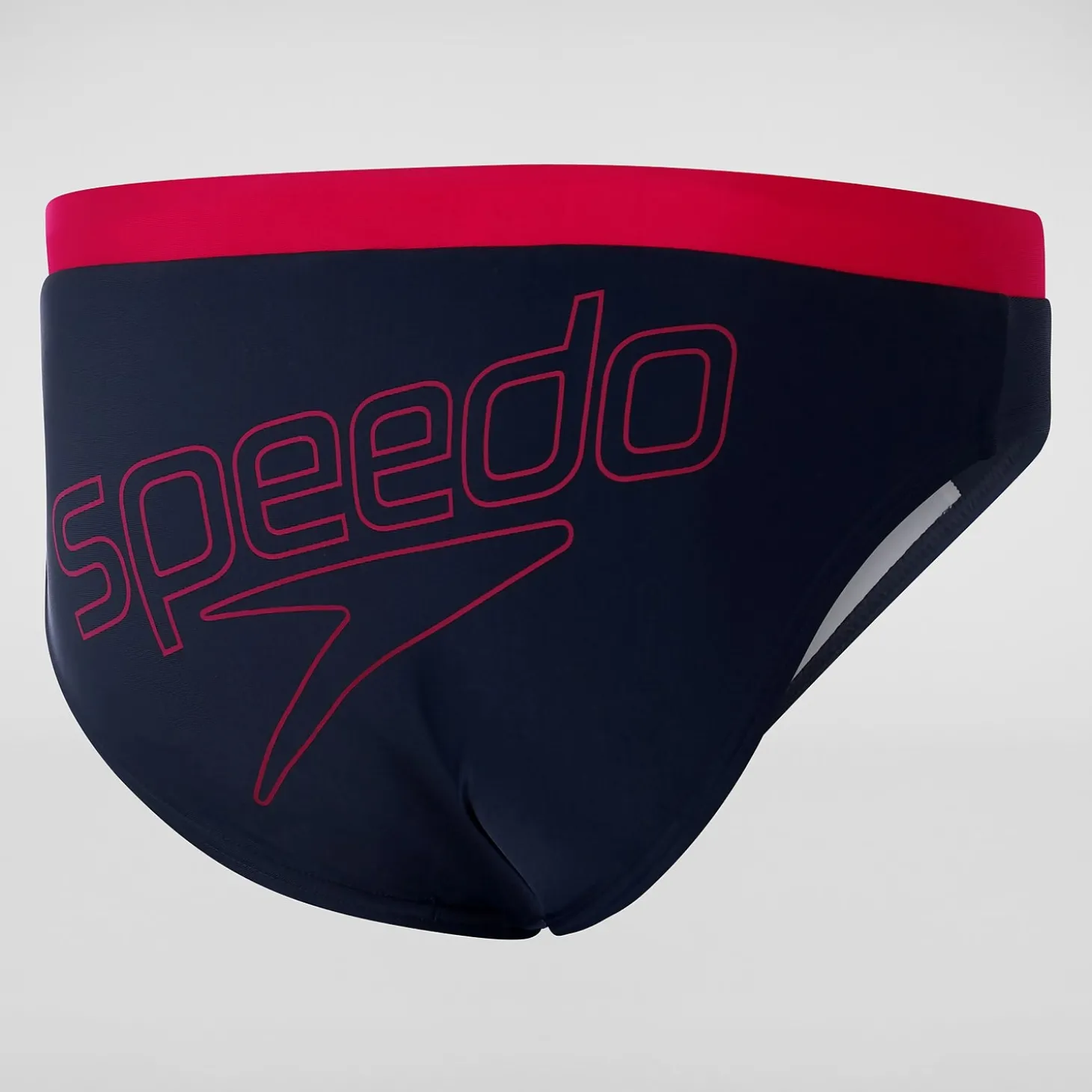 Slip de bain Homme Logo 7 cm bleu/rouge