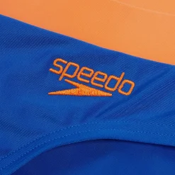 Slip de bain Homme Logo 7 cm bleu/orange