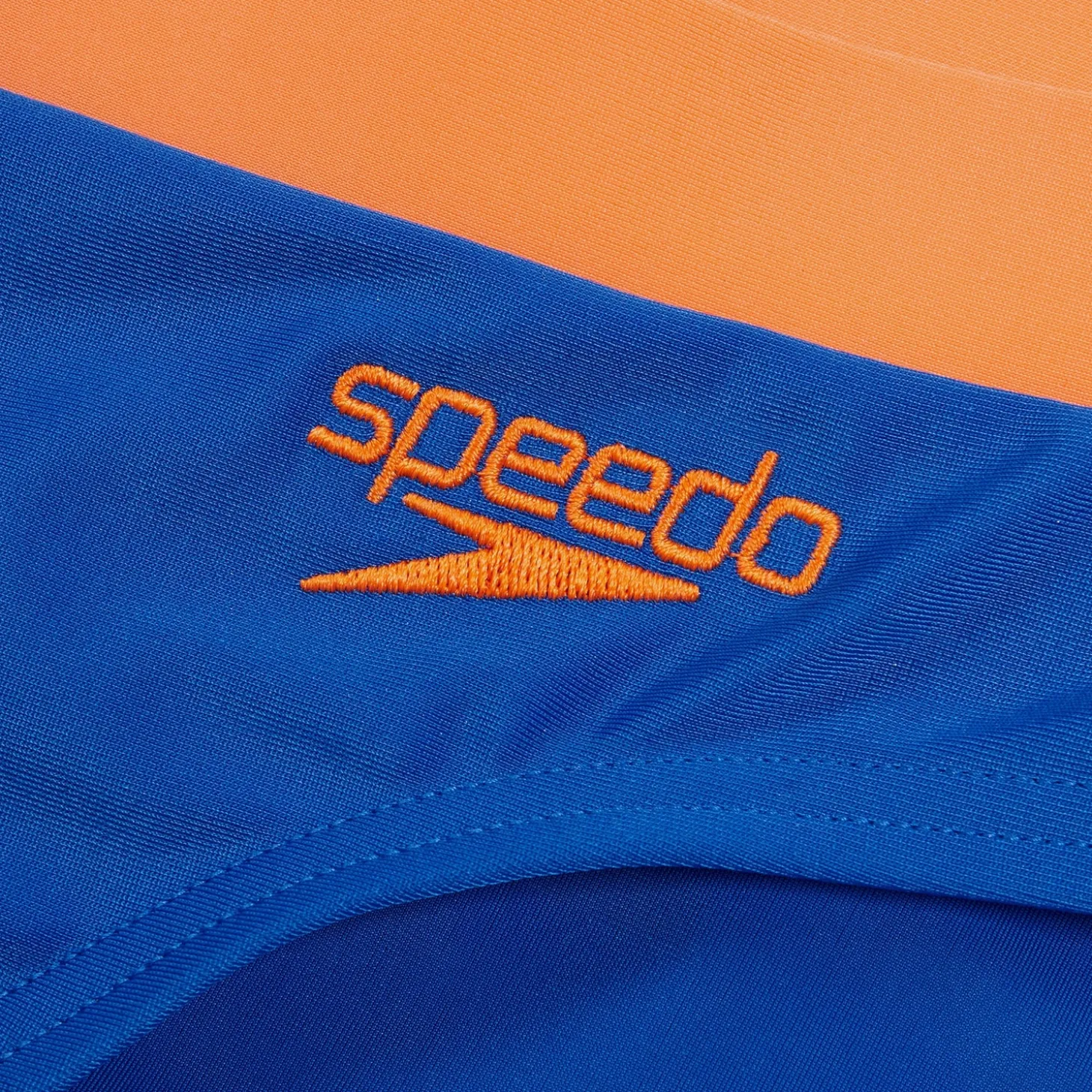 Slip de bain Homme Logo 7 cm bleu/orange