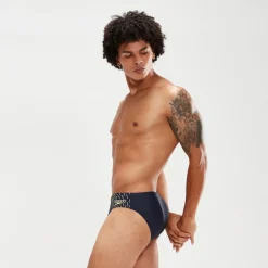 Slip de bain Homme Medley Logo 7 cm bleu marine