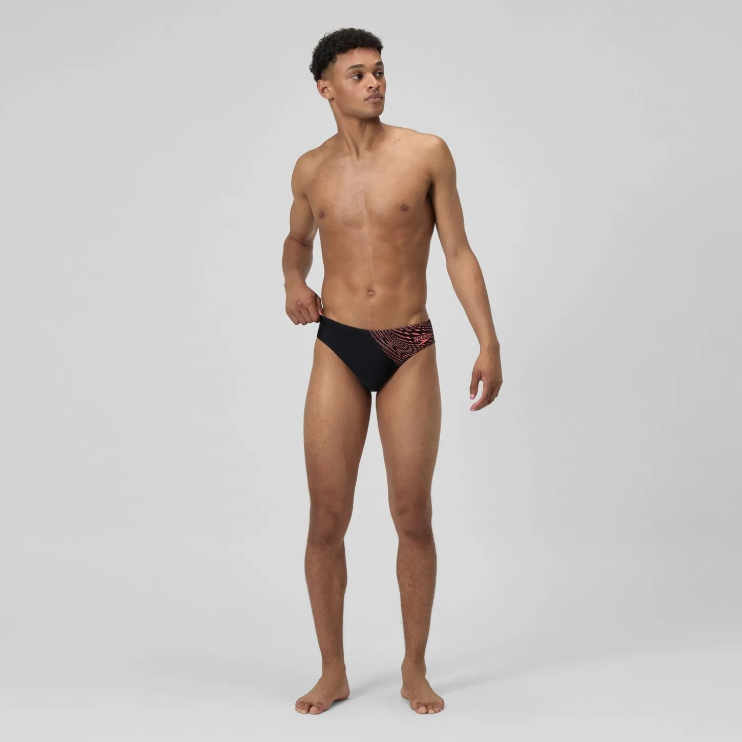 Slip de bain homme Medley Logo 7 cm orange