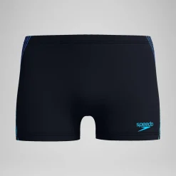 Slip de bain homme Tech Panel 7 cm noir/bleu