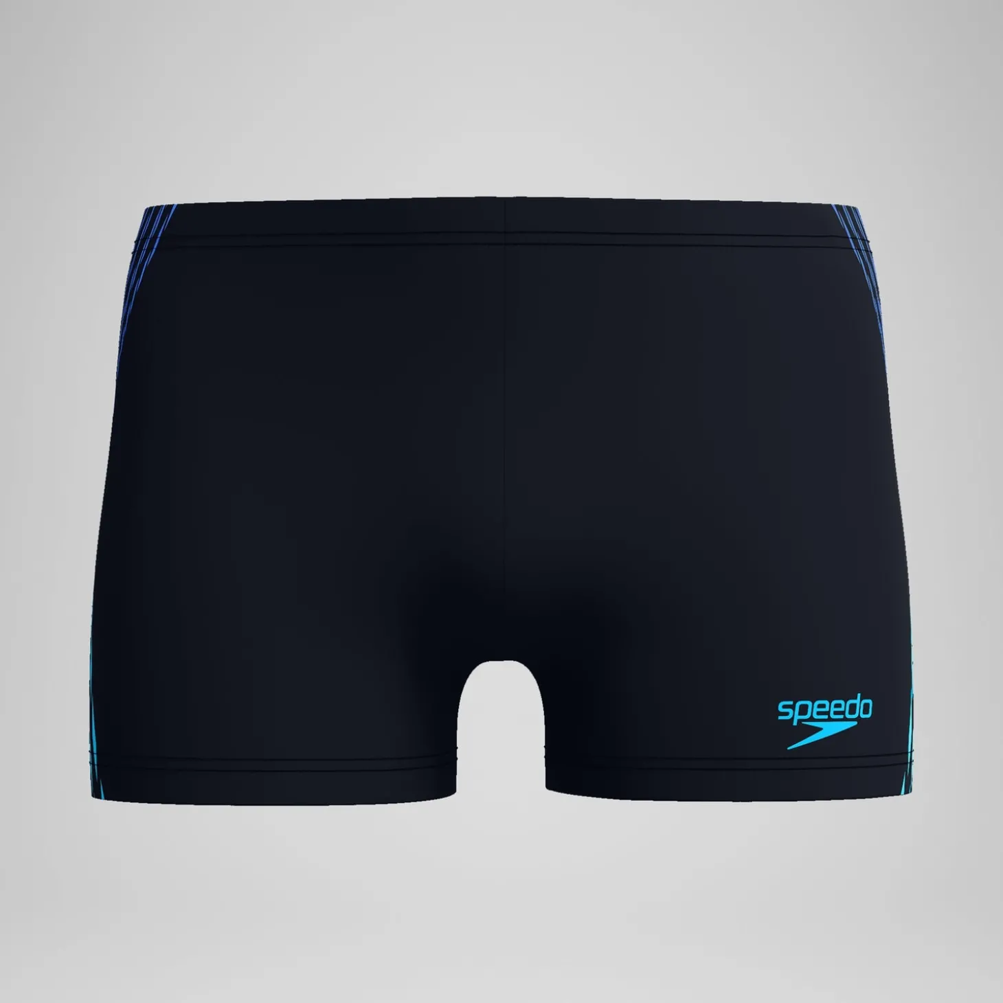 Slip de bain homme Tech Panel 7 cm noir/bleu