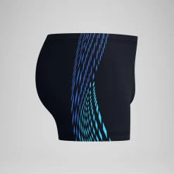 Slip de bain homme Tech Panel 7 cm noir/bleu