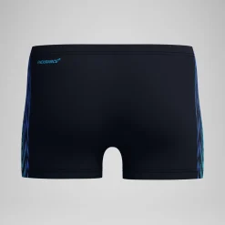 Slip de bain homme Tech Panel 7 cm noir/bleu