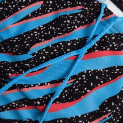 Slip de bain Hommes 5 cm Allover Digital pour Hommes Noir/Bleu picton/Rouge sirène