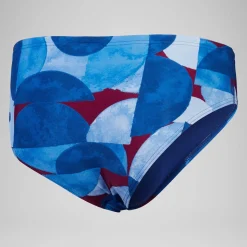Slip de bain Hommes 8 cm Allover Digital pour Hommes Bleu/Violet