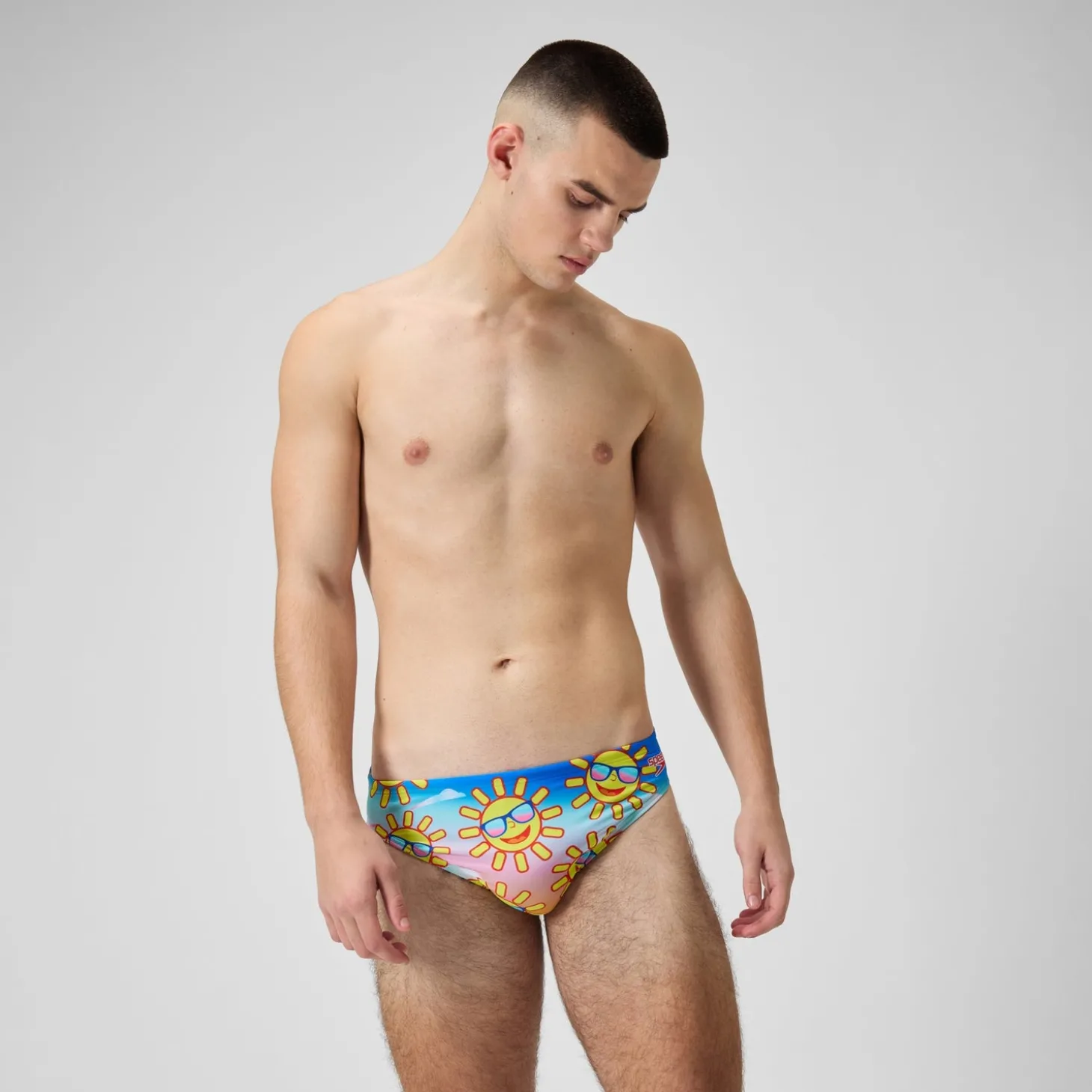 Slip de bain Hommes Escape 5 cm pour Hommes Jaune/Bleu