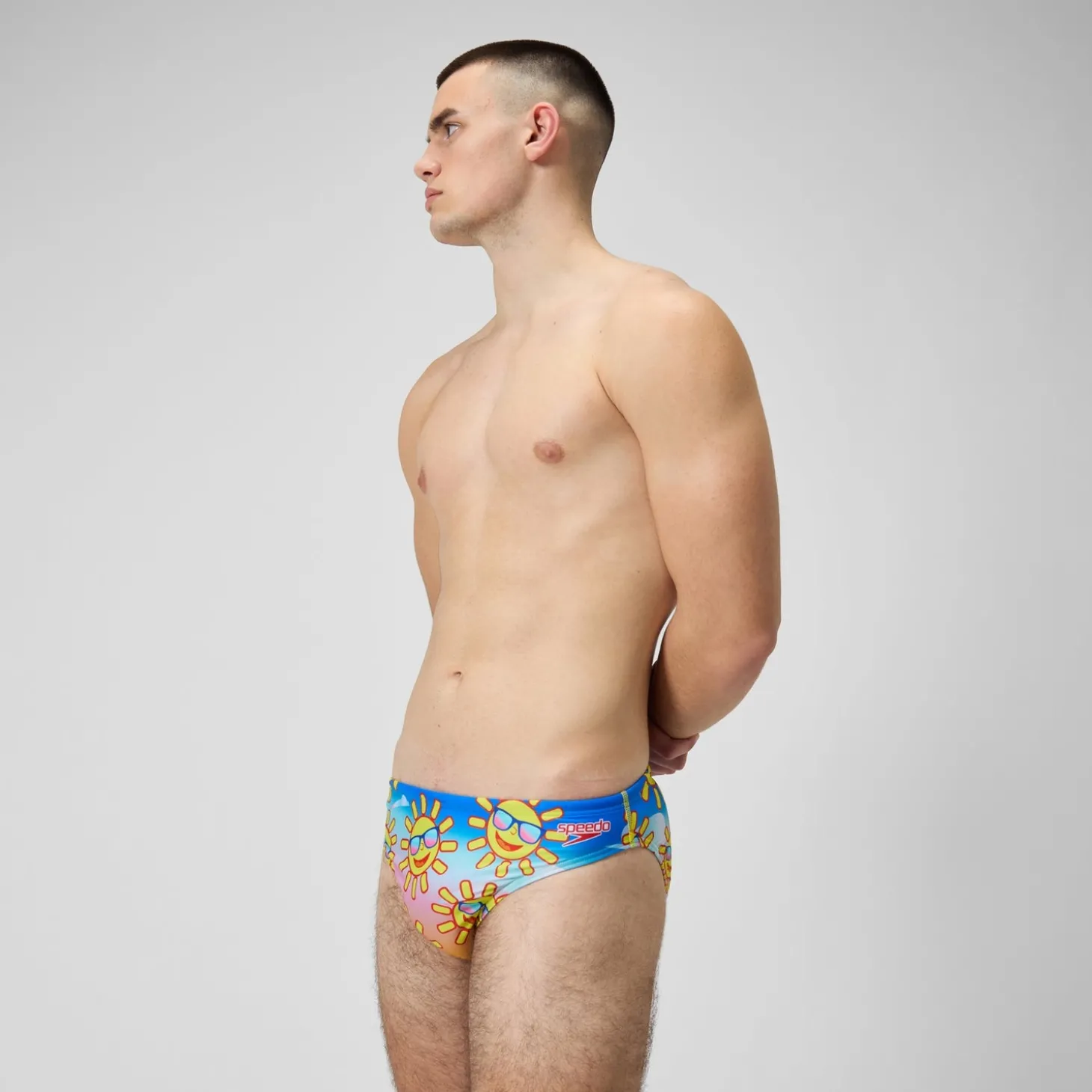 Slip de bain Hommes Escape 5 cm pour Hommes Jaune/Bleu