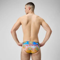 Slip de bain Hommes Escape 5 cm pour Hommes Jaune/Bleu