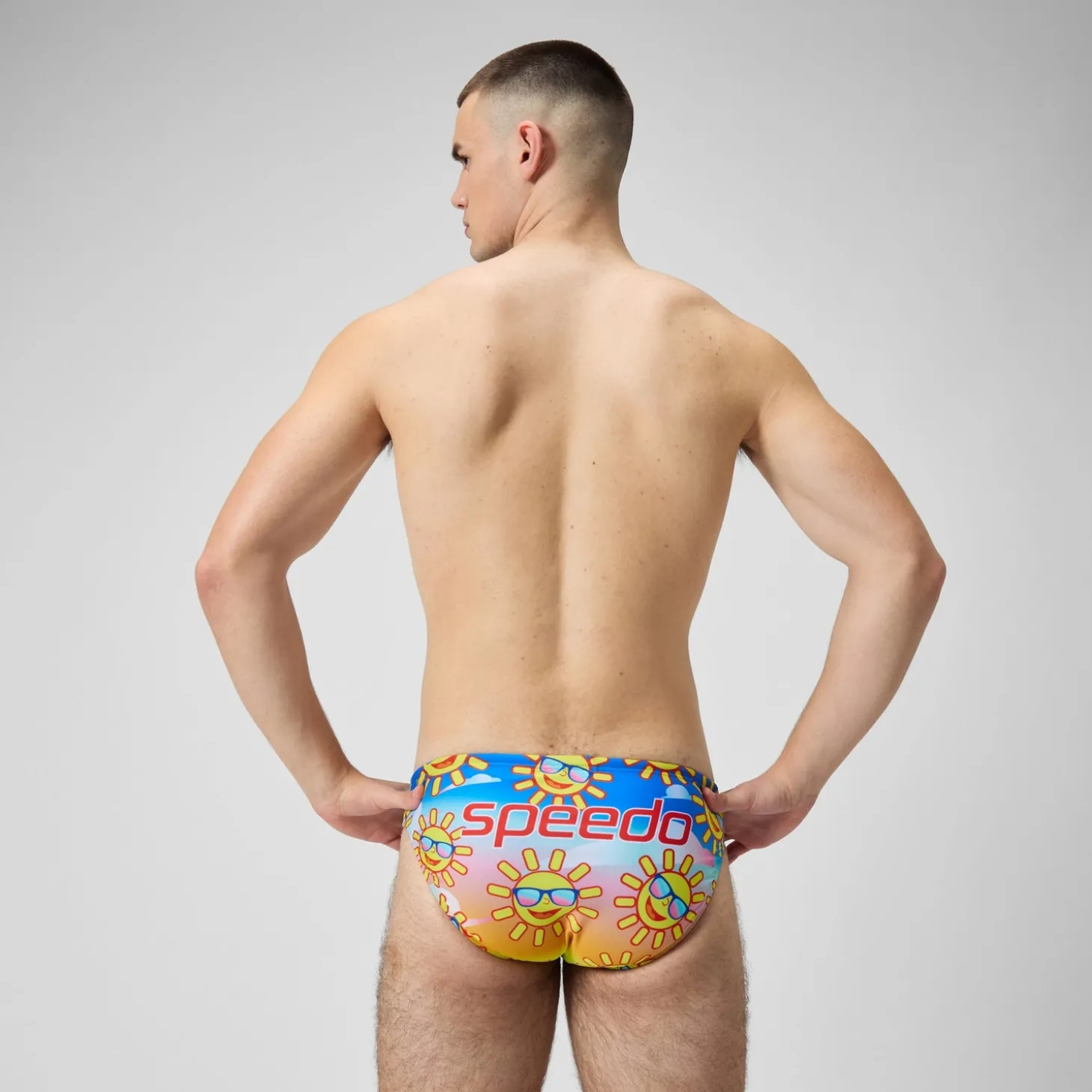Slip de bain Hommes Escape 5 cm pour Hommes Jaune/Bleu