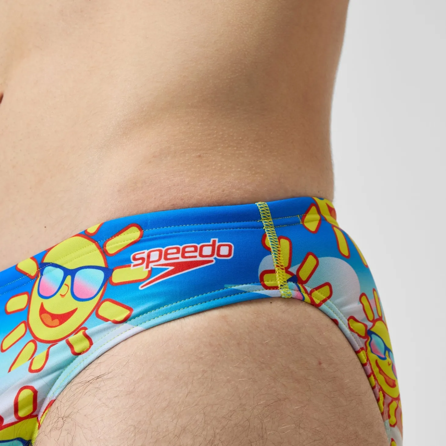 Slip de bain Hommes Escape 5 cm pour Hommes Jaune/Bleu