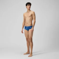 Slip de bain Hommes pour entraînement en club 13,5 cm Allover Bleu céruléen