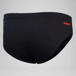Slip de bain Hommes Tech Panel 7 cm pour Hommes Noir/Rouge sirène/Gris USA