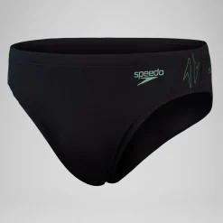 Slip de bain Hyperboom Splice pour Hommes Noir/Vert campagne