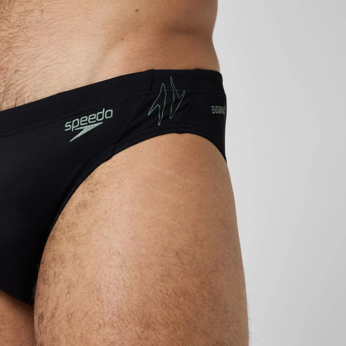 Slip de bain Hyperboom Splice pour Hommes Noir/Vert campagne