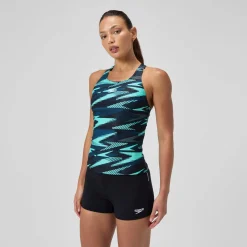 Tankini Femme HyperBoom noir/turquoise