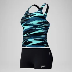Tankini Femme HyperBoom noir/turquoise