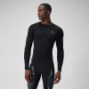 T-shirt rashguard Hommes END+ Splice pour Hommes Noir/Gris USA/Bleu marine