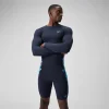 T-shirt rashguard Hommes END+ Splice pour Hommes Bleu Marine/Bleu