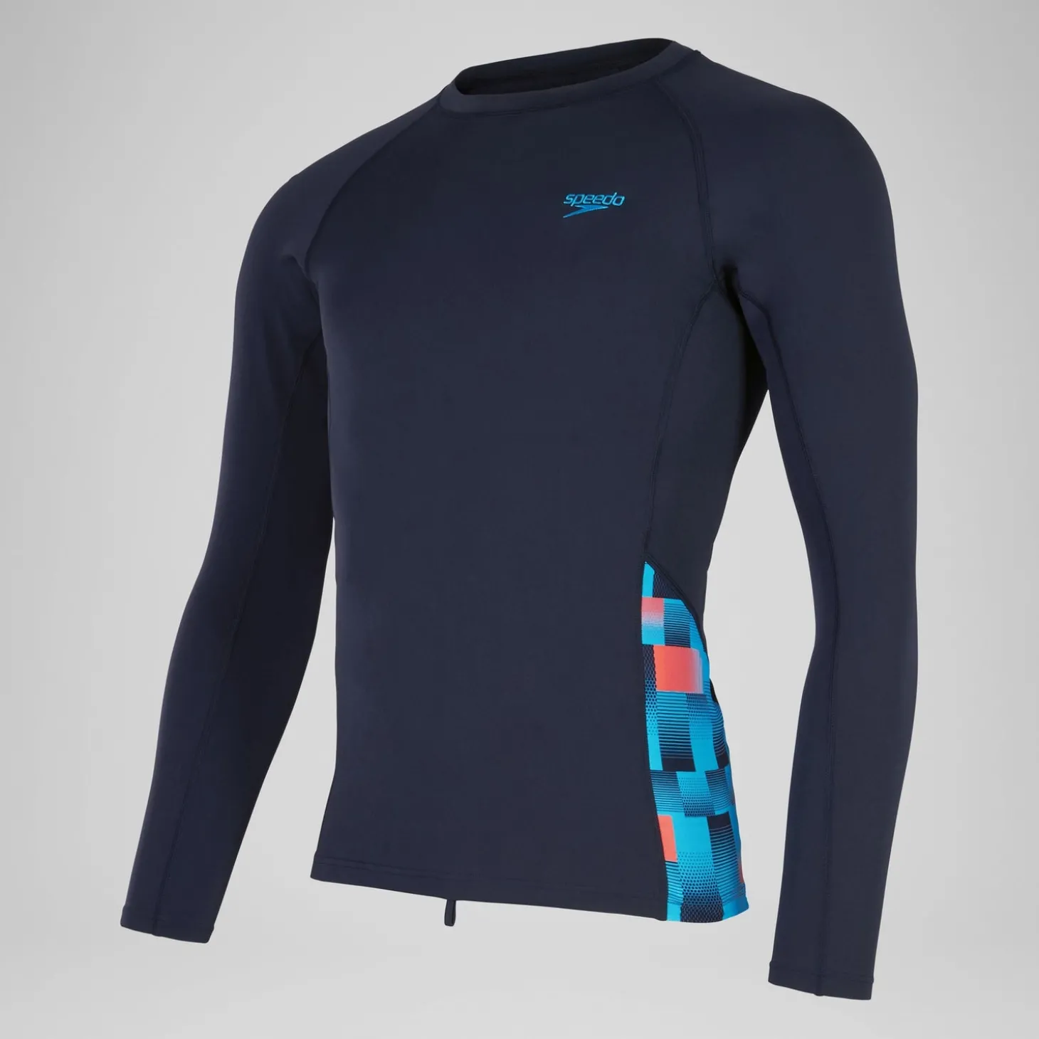 T-shirt rashguard Hommes END+ Splice pour Hommes Bleu Marine/Bleu