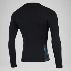 T-shirt rashguard Hommes END+ Splice pour Hommes Noir/Gris USA/Bleu marine