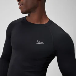 T-shirt rashguard Hommes END+ Splice pour Hommes Noir/Gris USA/Bleu marine