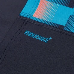 T-shirt rashguard Hommes END+ Splice pour Hommes Bleu Marine/Bleu